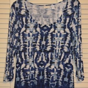 Chico's Blue & White Top- size 2